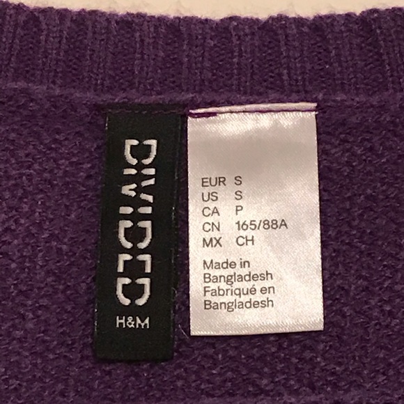 “L’AMOUR” purple and orange H&M pullover shirt - Picture 4 of 5